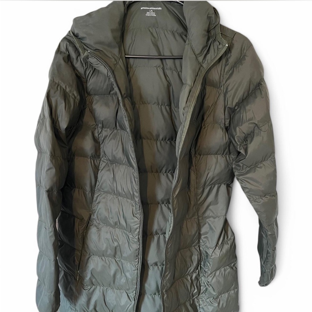 Amazon basics long puffer jacket